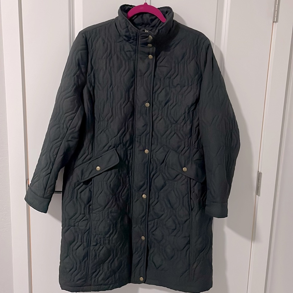 Lands End Quilted Car Coat